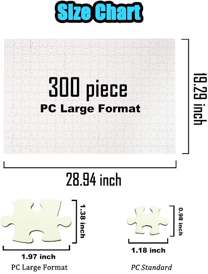 Custom Puzzle from Photo Custom Jigsaw Puzzle Unique Birthday Present Suitable for Children Family and Friends Personalized Puzzle-Multi Size (300piece-Large Format-Cardboard)