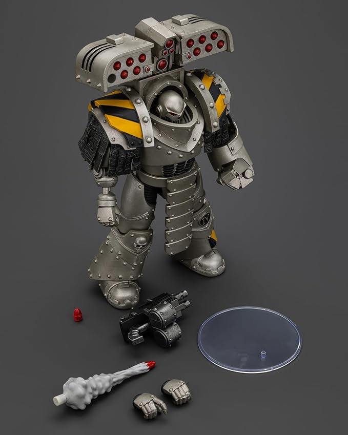 JoyToy 40K Genuine License 1:18 Action Figure, lron Warriors Tyrant Siege Master Terminator with Rocket Launcher, 5.35in Collectible Action Figures