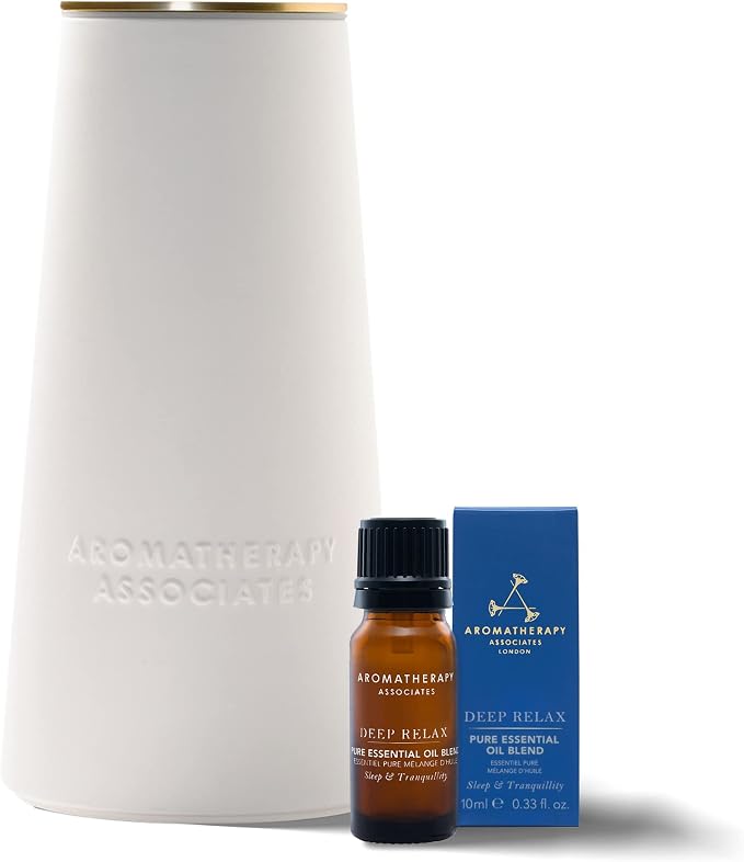 Aromatherapy Associates Atomizer and Deep Relax Essential Oil (.33 fl oz) Collection. Waterless, Portable Essential Oil Diffuser with a Tranquil Blend for Sleep