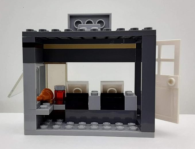 Building Bricks Toys Blocks NewsStand Pizza Hot Dog Fast Food Corner-Compatible with All Brands-MOC Minifigure City Town Village
