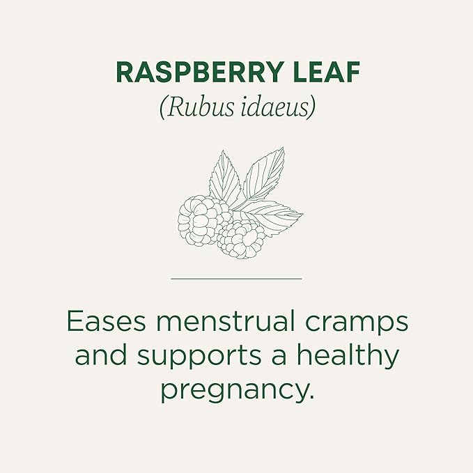 Traditional Medicinals Organic Raspberry Leaf Herbal Tea, Eases Menstrual Cramps & Supports Healthy Pregnancy, 16 Tea Bags (Pack of 2)