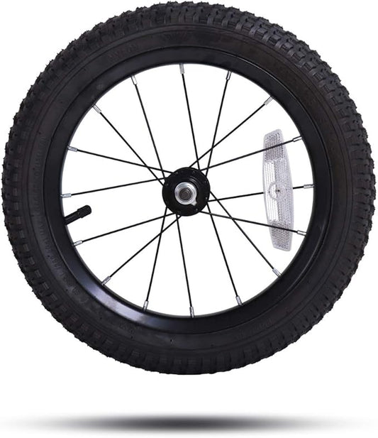 JOYSTAR 12 14 16 18 20 Inch Kids Bike Front Wheels Replacement Bicycle Wheels with 12-20 Inch Solid Air Rubber Tire & Inner Tube Don't Fit Huffy Bike Black & White