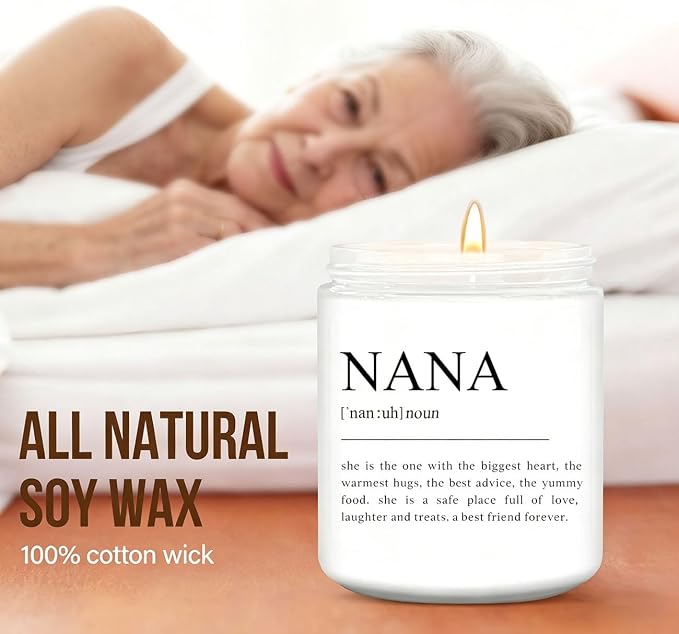 LEIOH Gifts for Nana from Grandkids,Nana Christmas Birthday Gifts,Great Grandma Gift, Best Grandma Gift for Mothers Day Lavender Jar Candle