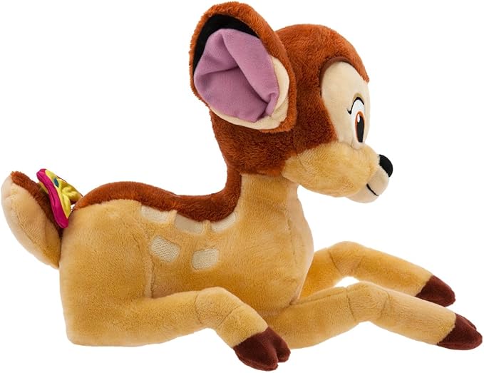 Disney Store Unisex-Child Bambi Medium Soft Toy for Kids, Cuddly Character with Fuzzy Texture and Embroidered Details, Satin Butterfly, Disney Plushy Suitable for All Ages
