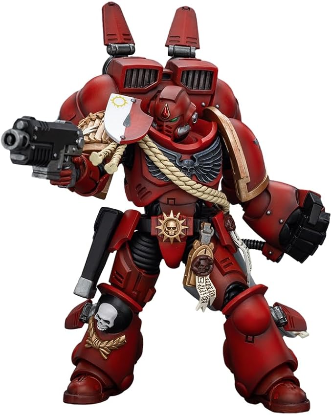 JOYTOY1/18 Action Figure Warhammer 40,000 Blood Angels Captain with Jump Pack Collection Model Birthday Gift