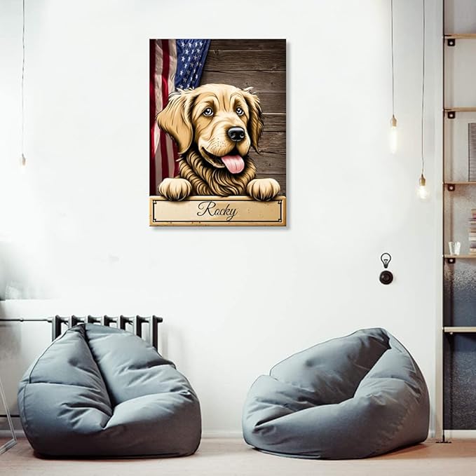 Custom Wooden Jigsaw Puzzles with Your Dog's Name on Kuvazs Art Print - 300 500 1000PCS Puzzles Game and Home Wall Decor