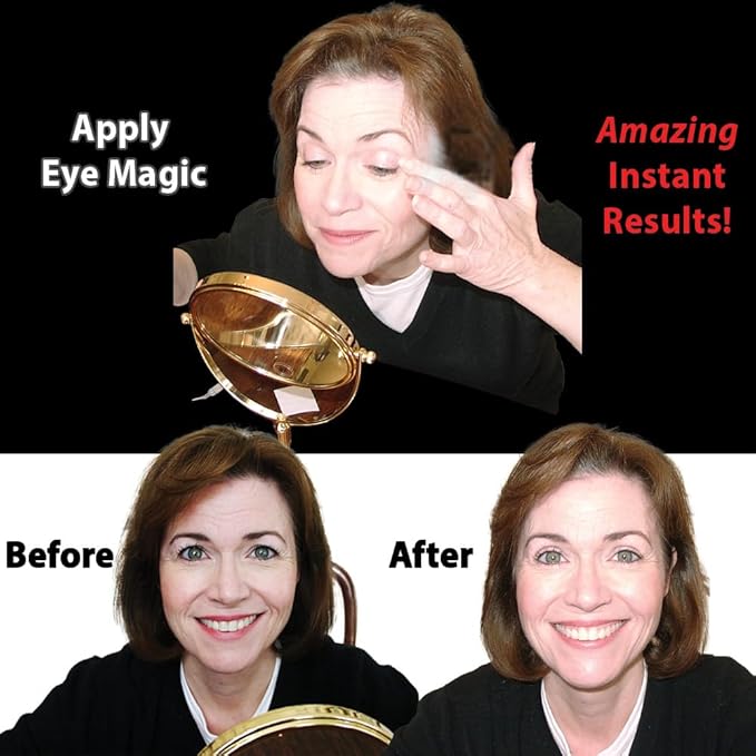Eye Magic Premium Original Eye Lift Kit - Medium-Kit Size, 64 Count, Strips + Wax/Gel, Original Premium Kit, Made in USA