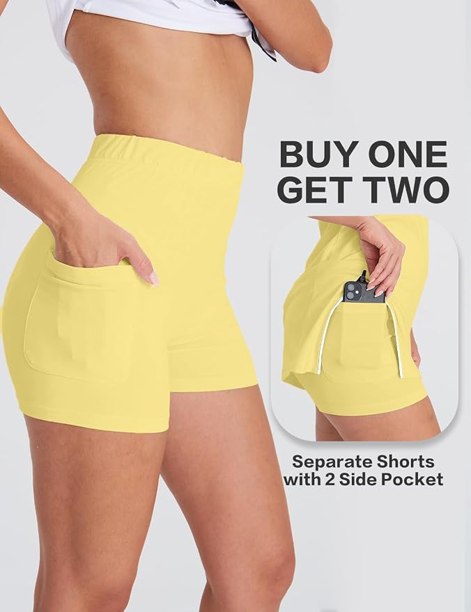 Hiverlay Tennis Dress Golf Dresses for Women with Built in Shorts | Polo Dress, Golf Outfit, 2 Pockets, UPF 50+ Pickball Hiking Workout Active Athletic Dresses,Summer Gym
