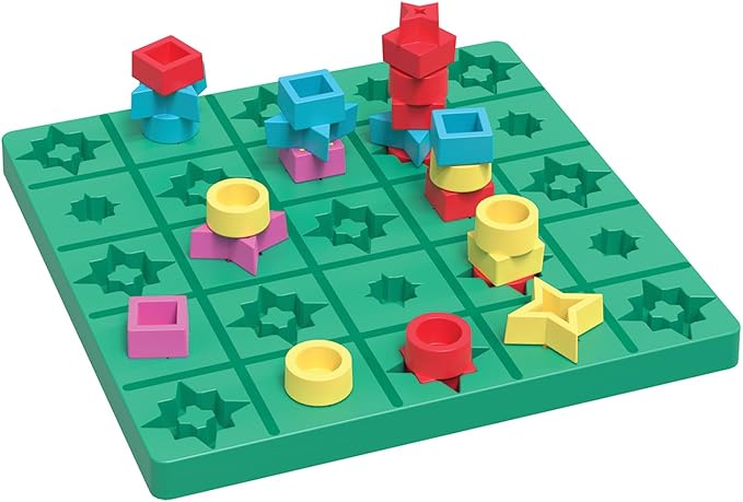 MindWare Candy Conquest Family Board Game - Twist on Traditional in-a-Row Classic Board Games for Kids Ages 6 and Up - Connect Four of Your Own Shapes in a Row - Strategic Classic Game for Families