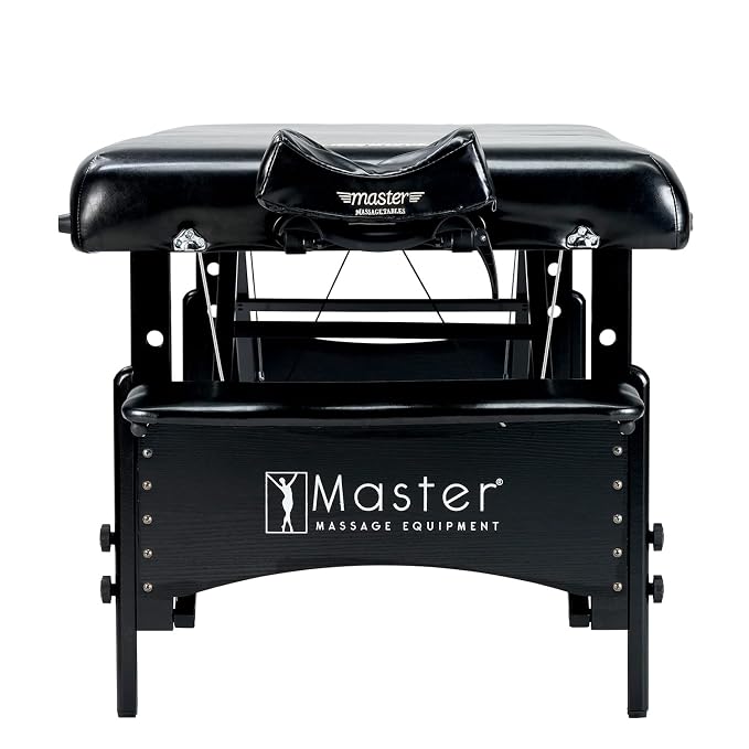 Master Massage 30" Galaxy Pro Portable Massage Table Package in Black with Aurora Multicolor Atmosphere Ambient Lighting System