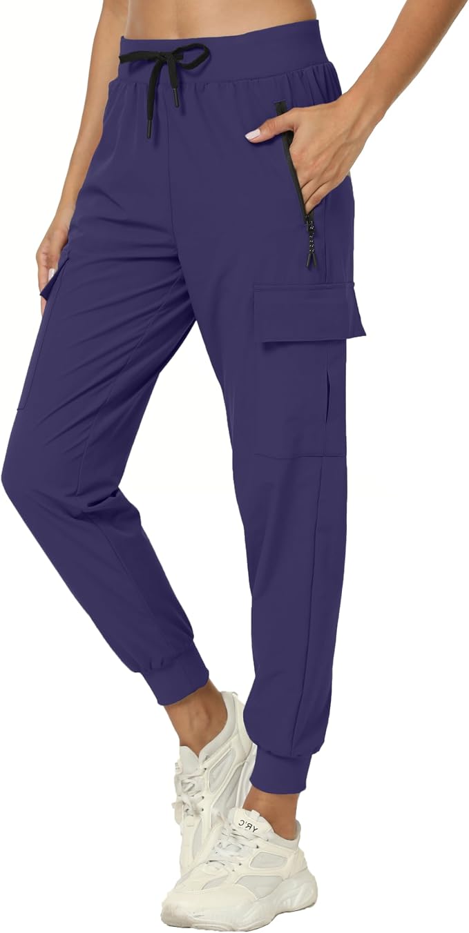 Women's Joggers Cargo Pants Lightweight Quick Dry Hiking Running Pants for Athletic Casual & Outdoor