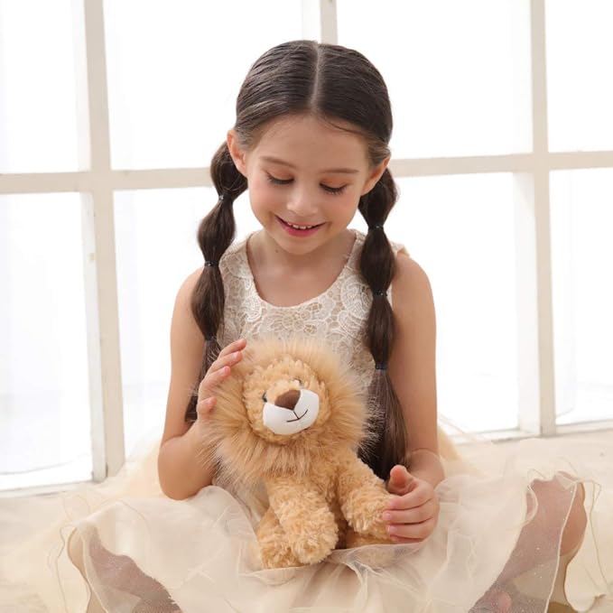 Apricot Lamb Toys Plush Yellow Plush Lion Stuffed Animal Soft Cuddly Perfect for Child (Yellow Lion, 8 Inches)