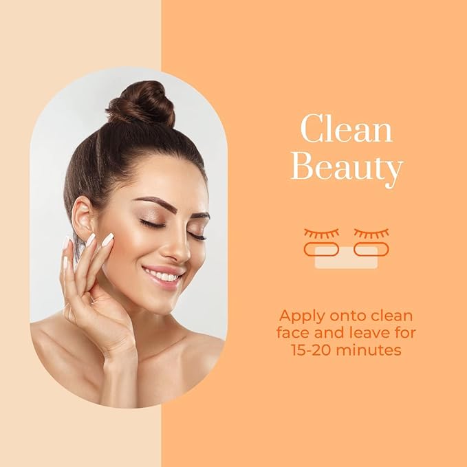 Clear Beauty Vitamin C & Collagen Under Eye Patches – Reduces Dark Circles, Puffiness & Fine Lines – Hydrating & Firming Eye Pads – Dermatologist Tested, Korean Skin Care, Vegan Clean Beauty – 5 Pairs