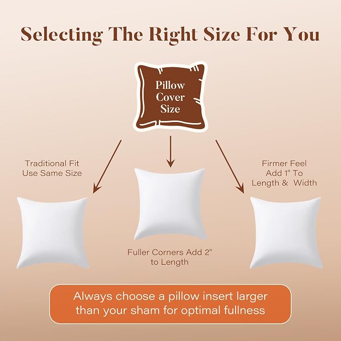 DOWNSTORIA 26x26 Euro Feather Down Pillow Inserts 2 Pack, 100% Cotton Cover | Soft Decorative Throw Pillows for Bed, Couch, Sofa, Bedroom, Living Room, Apartment and Farmhouse Home Decor
