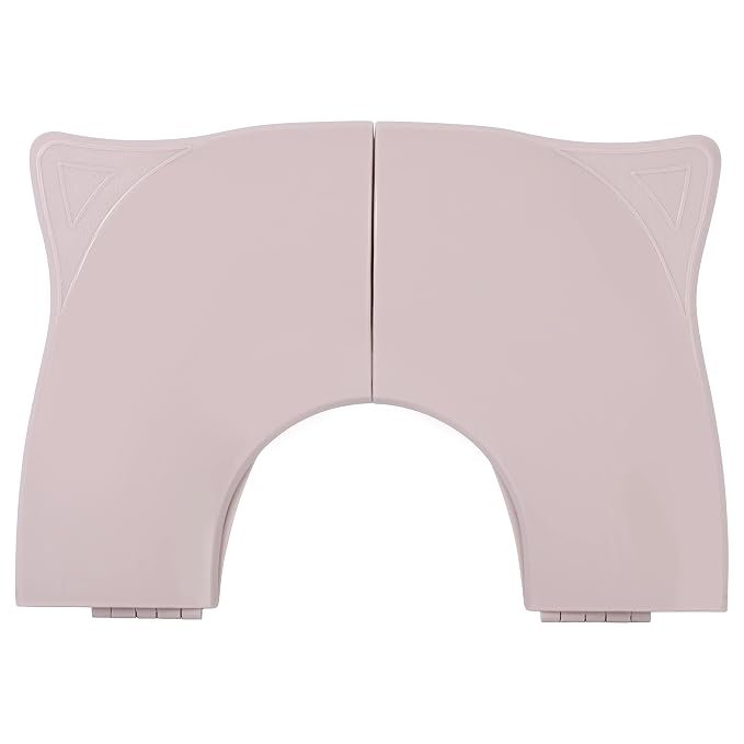 THREE LITTLE TOTS - Modern and Safe Portable Potty Seat, Blush Pink Folding Travel Potty Training Seat for Girls and Boys, Fits Round and Oval Toilets, On The go or at Home, Includes Travel Bag