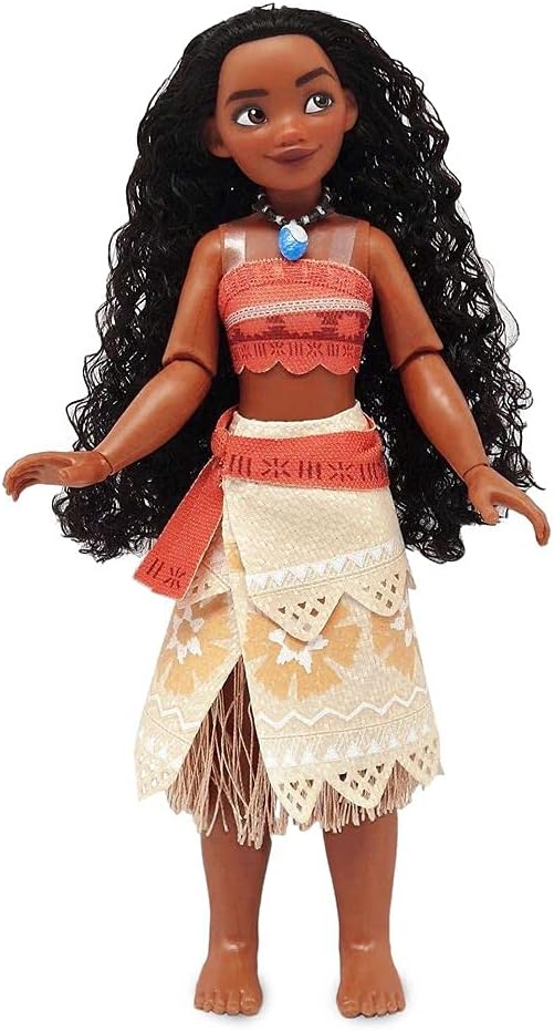 Disney Store Girl's Disney Princess Classic Doll (Moana), 11 Inches, Includes Brush with Molded Details, Fully Posable Toy in Classic Outfit