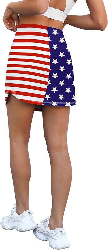 LouKeith Golf Skirts for Women Tennis Skirt with Zipper Pockets High Waisted Running Casual Athletic Skorts Built-in Shorts