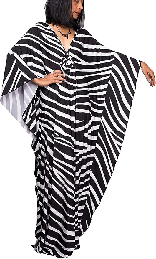 Venasha Womens Caftan Floral Print Kaftan Dress Short Sleeve Swimsuit Cover up Loungewear for Summer
