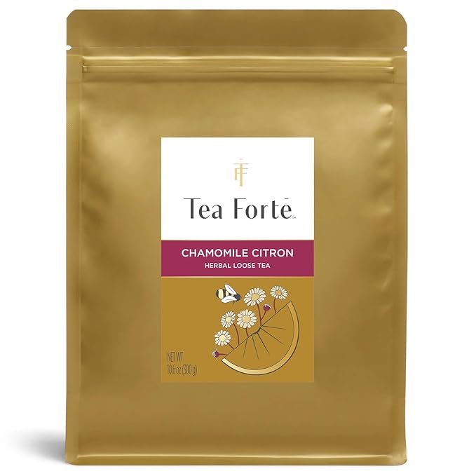 Tea Forte Premium Loose Leaf Tea Blend, Resealable 1 Pound Bag, Makes 160-175 Cups, Chamomile Citron
