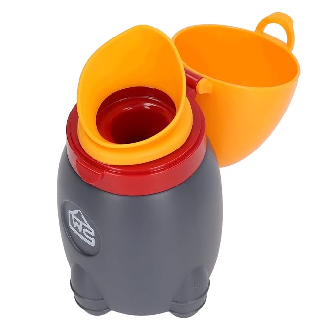 SUNGOOYUE Portable Baby Urinal Leak Proof Travel Potty PP TPE Silicone Triple Seal 19 X 8cm Emergency Car Toilet for Boys Toddler Potty Training Road Trips Outdoor Use (Vibrant Orange)