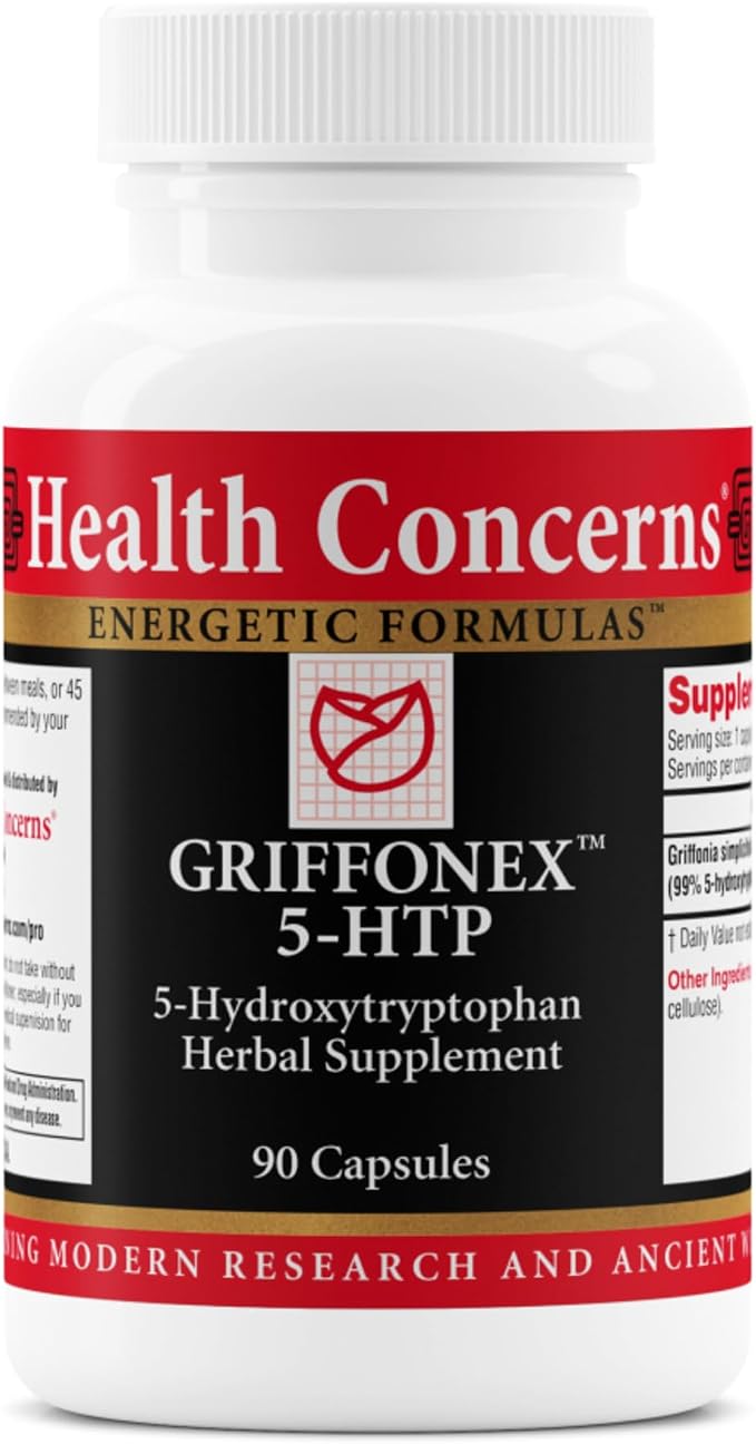 Griffonex 5-HTP - Mood Support Supplement - Griffonia Simplicifolia Capsules for Weight Support & Insomnia - Natural Sleep Support with 50mg 5HTP - Vegan Mood & Sleep Aid - 90 Capsules