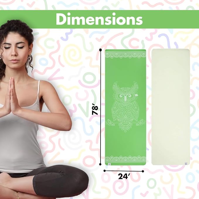 HOME ARCHIVE Premium Yoga Mat 6mm Print Reversible Extra Thick and Large Non Slip Exercise & Fitness Mat for All Types of Yoga Pilates & Floor Workouts (78" x 24" x 6mm Thick)