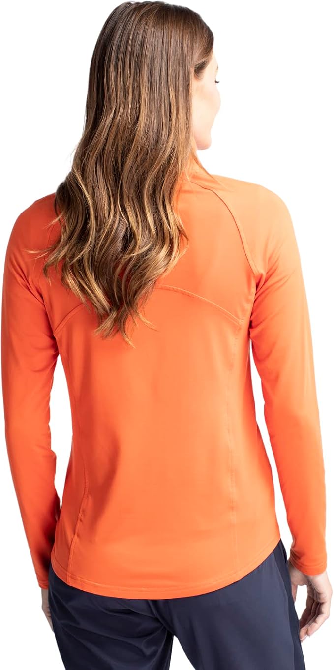 Cutter & Buck Womens Long Sleeve Adapt Eco Knit Half Zip Pullover