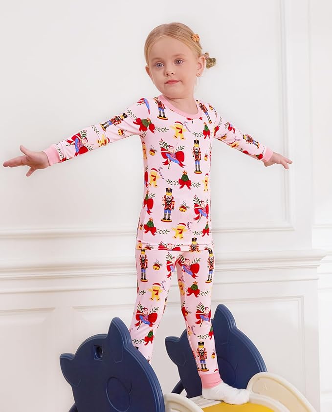Bamboo Viscose Toddler Girls Kids Pajamas Unicorn Mermaid Pjs Long Sleeve Snug fit 12M-8Y 2pcs Soft Jammies
