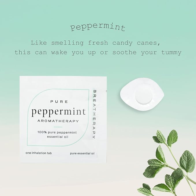 Aromatherapy Peppermint Patches - Pure Essential Oil Aroma Patch - Peppermint Essential Oils for Calm - 4-Pack