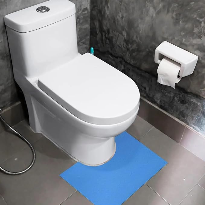 Upgraded 20 Pack Disposable Toilet Mats,Super Absorbent Toilet Floor Protector from Urine,Disposable Toilet Floor Mat for Urine,U Shaped Toilet Mat for Urine,Around Toilet Floor Protector 24" x 22"