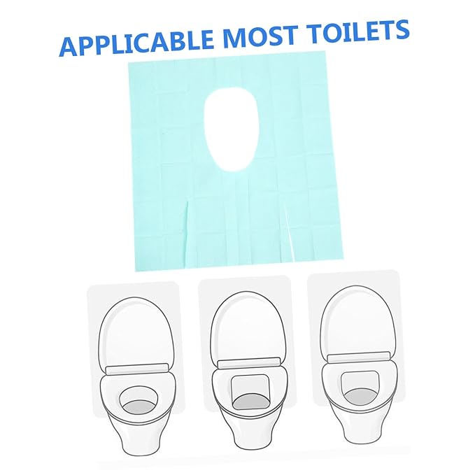 Toyvian 10pcs Toilet Mat Toilet Seat Liner Potty Seat Covers Travel Toilet Seat Soft Extra Large Individually Non Slip Individually Wrapped Potty Chair Liners Light Pulp Paper