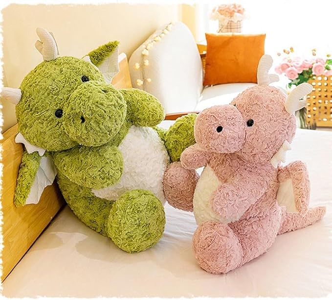 Dragon Stuffed Animals Soft Plush Cute Dragon Doll for Boys Girls 7.8in (Corn Dragon Pink)