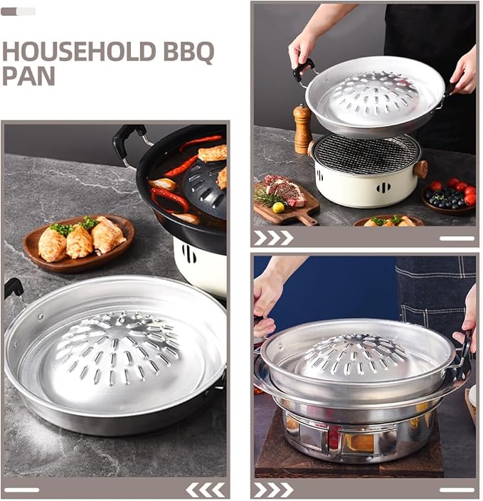 BESPORTBLE Multipurpose Pan Outdoor Barbecue Tray for Meat Veggies Lightweight Design for Picnics Camping and Family Gatherings Cooking Supplies