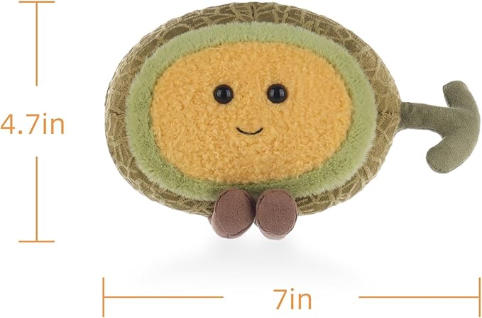 Apricot Lamb Fresh Cantaloupe Stuffed Animals for Kids, Soft Cute Plush Toys for Baby Girl and Boy, 7 Inches