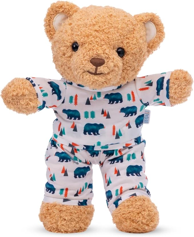 Zip N' Bear Soft Plush Teddy Bear Stuffed Animal with Cozy Cubs Pajamas - Zippy The Bear Cute Cuddly Plush Toy, Perfect Sensory Teddy for Kids, Toddlers - Adorable Gift & Bedtime Companion