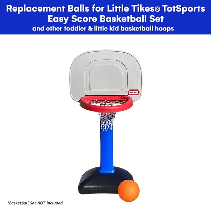 Botabee - Set of 2 Kids Basketball - 6 Inch Mini Rubber Ball for Little Tikes - Toddler Balls for Indoor/Outdoor Play - Ideal Gift Toy for Boys - Lightweight and Soft Replacement Toys (Orange)