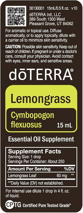 doTERRA - Lemongrass Essential Oil - 15 mL