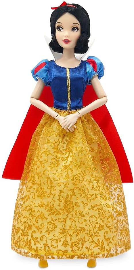 Disney Store Girl's Princess Classic Doll (Snow White), 11 Inches, Includes Brush with Molded Details, Fully Posable Toy in Classic Outfit - Disney Princess Toys