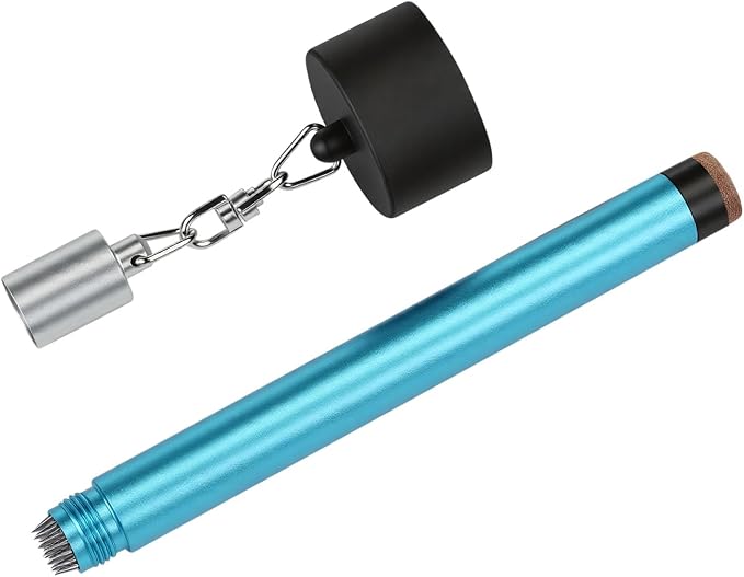 LAKE OF FIRE Pool Cue Chalk Holder – 2-in-1 Billiard Accessory with Pool Chalk Holder & Cue Tip Tool