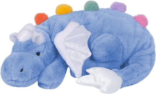 ARELUX Large 52in 3Lb Cute Dragon Stuffed Animals Plush Toy Soft Sky Blue Pterosaur Plushie Giant Fuzzy Dinosaur Pillow Plushies with White Wings Cuddly for Friends Family Member