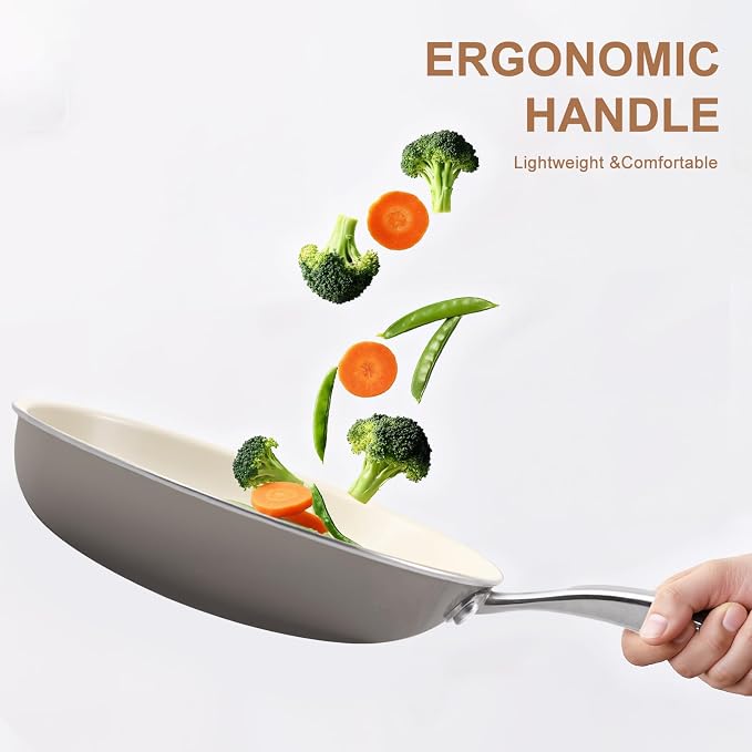 9.25" & 11" Nonstick Skillet Set, PFAS-Free, Induction Ready