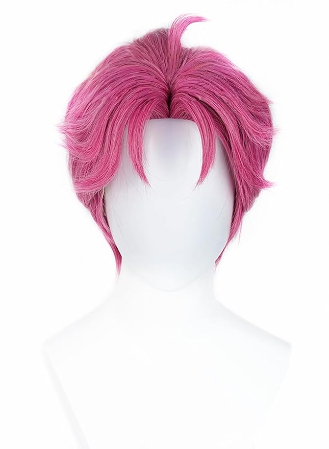 Anime Cosplay Wig Rose Red Men's Short Hair Halloween Party Costume Wigs