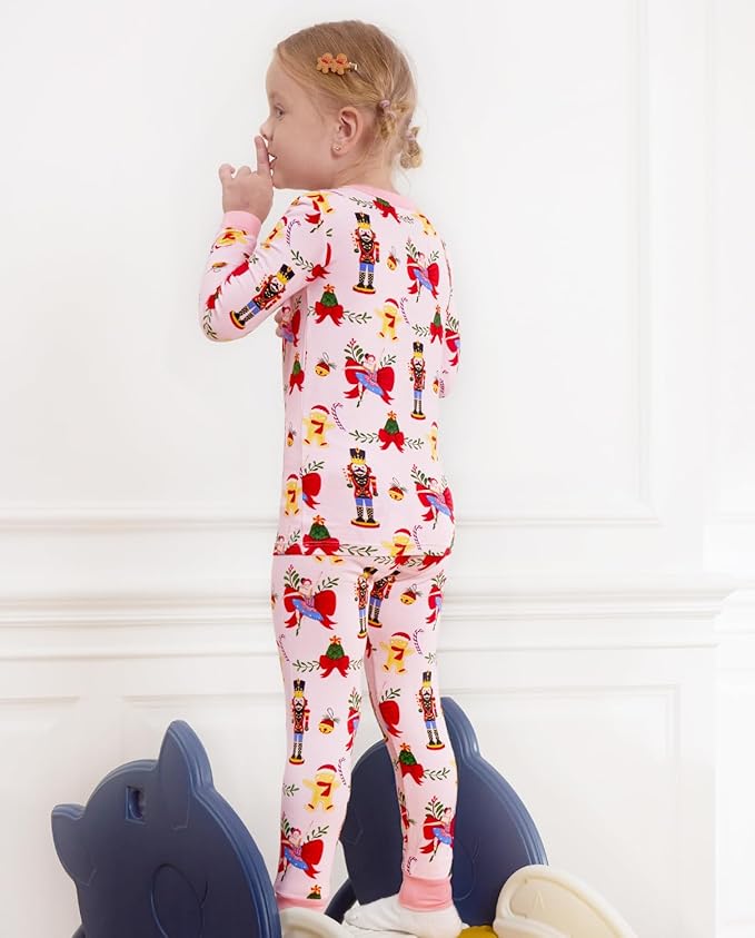 Bamboo Viscose Toddler Girls Kids Pajamas Unicorn Mermaid Pjs Long Sleeve Snug fit 12M-8Y 2pcs Soft Jammies