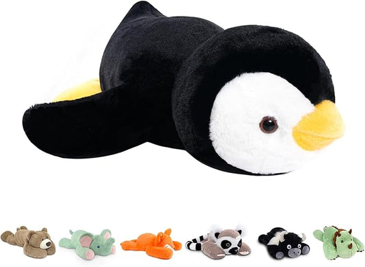 Niuniu Daddy 24" | 5 Pound Penguin Weighted Stuffed Animals for Adults Kids, Large Penguin Pillowfort Plush Animal Toys for Boys Girls, Big Body Pillow for Present Birthday Christmas