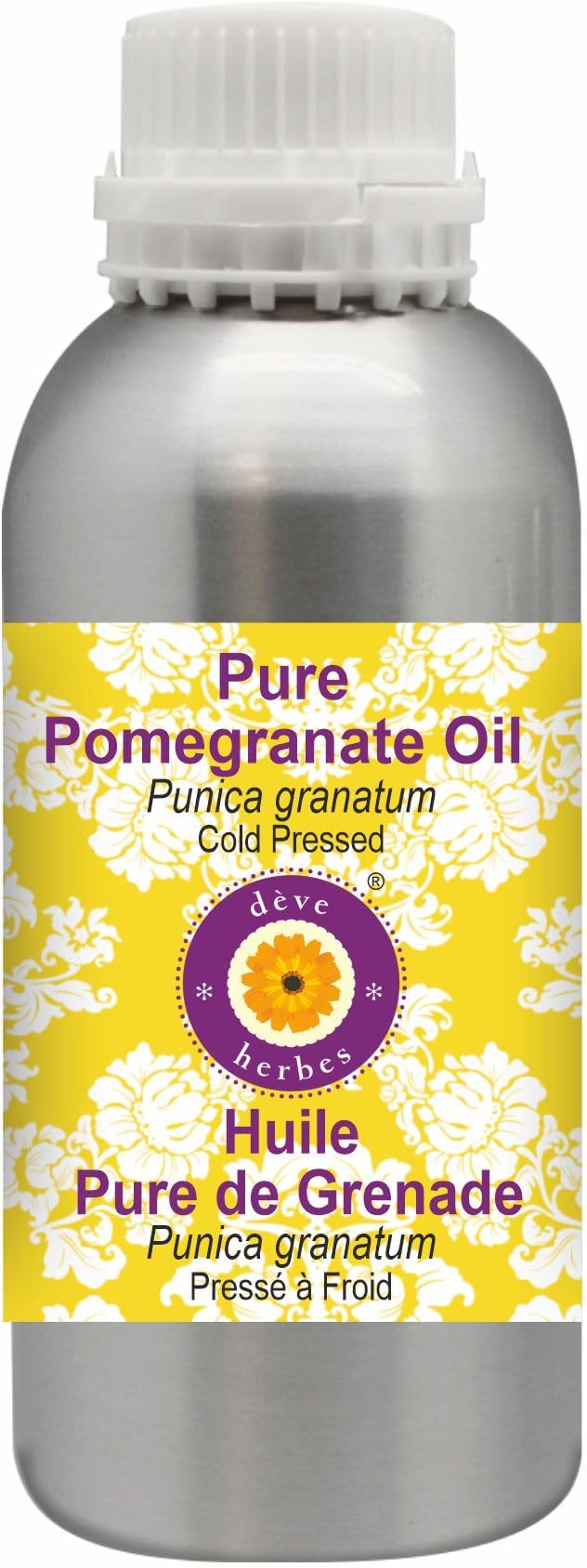 dève herbes Pure Pomegranate Oil (Punica granatum) Cold Pressed 630ml (21 oz)