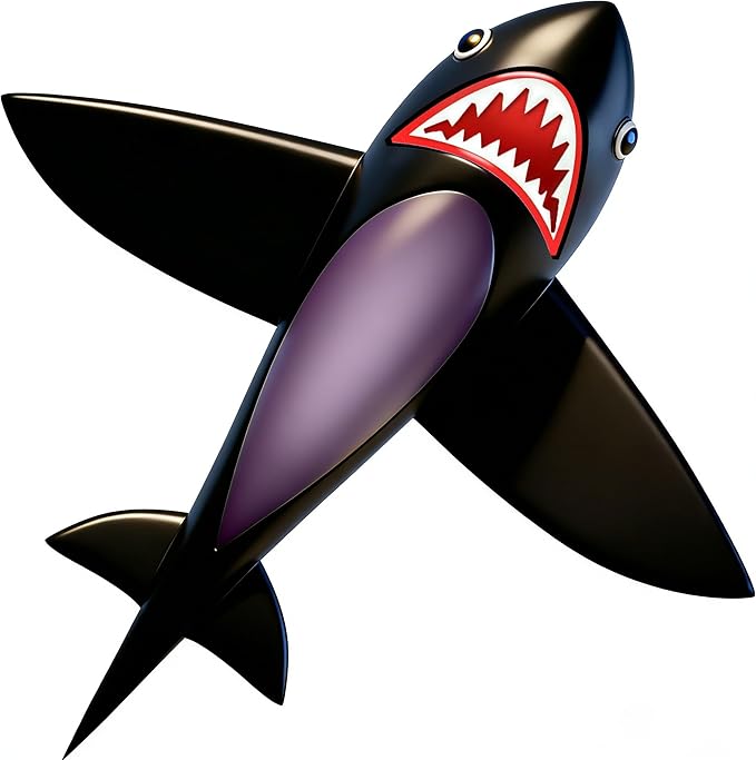 HENGDA KITE for Kids Lifelike Black Shark Kite Single Line Kite Flying for Children Kids Outdoor Toys Beach Park Playing