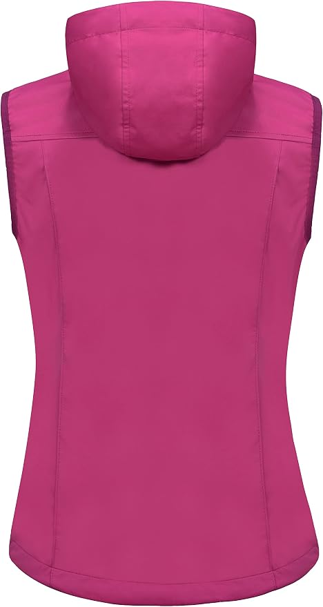 Little Donkey Andy Women's Lightweight Softshell Vest, Windproof Sleeveless Jacket for Running Hiking Travel