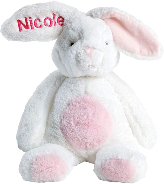 Lillian Vernon My First Easter Bunny Plush Pink Toy - Stuffed Animal with Customizable Embroidered Name for Boys & Girls, Personalized Kids & Toddler Gifts, 16 Inches Tall