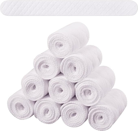 Toulite 10 Pcs Reusable Bra Liners for Sweat, 3 Layer Bra Sweat Pads, Soft Cotton Outer Layer with Polyester Fiber Core