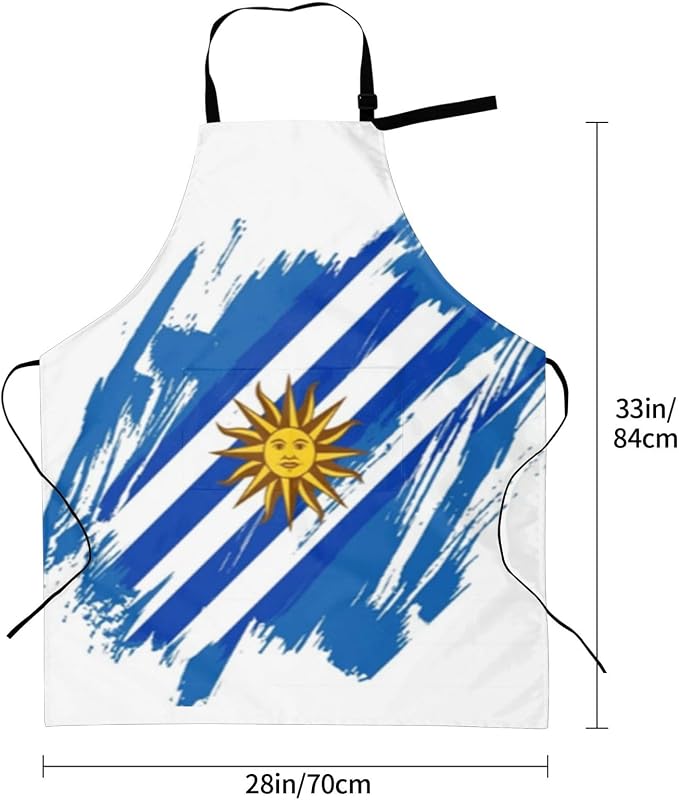 Cute Flag Kitchen Cooking Aprons for Women Men Adjustable Patriotic Flag Apron with 2 Pockets for Home Kitchen Garden